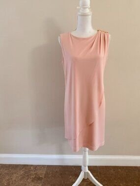 Donna Ricco New York Blush Pink Draped Dress Size 14